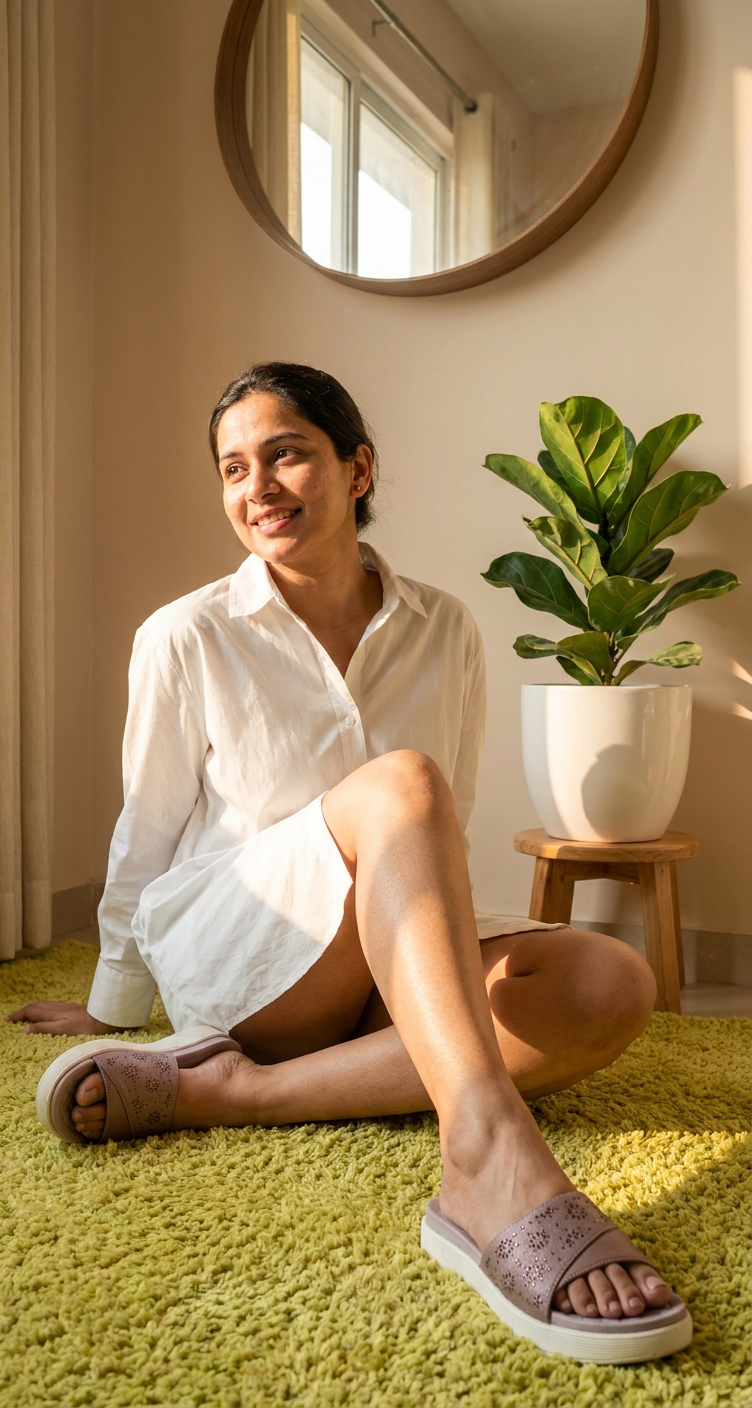French Toes luxury comfort footwear in soft natural light